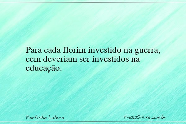 Frase de Martinho Lutero