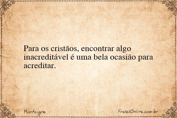 Frase de Montaigne