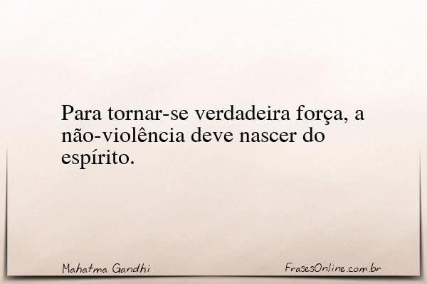 Frase de Mahatma Gandhi