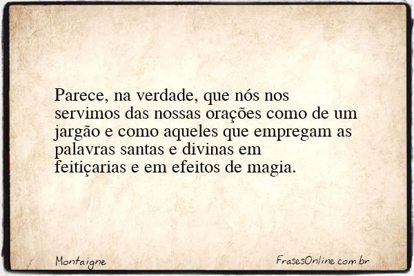 Frase de Montaigne
