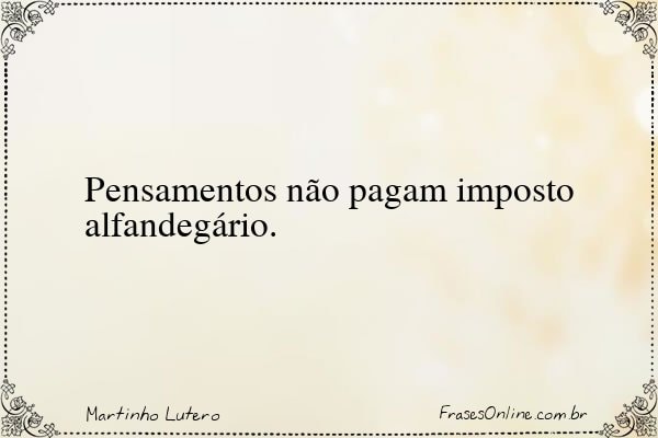 Frase de Martinho Lutero