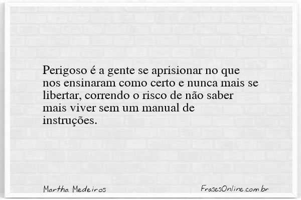Frase de Martha Medeiros