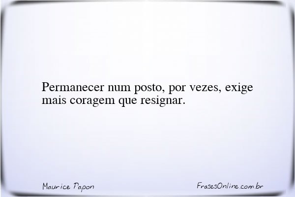 Frase de Maurice Papon
