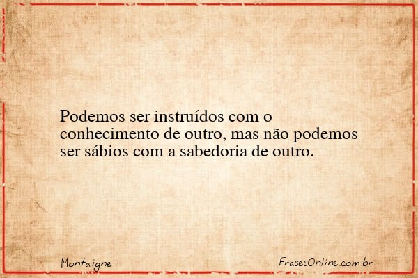 Frase de Montaigne