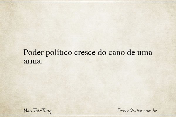 Frase de Mao Tsé-Tung
