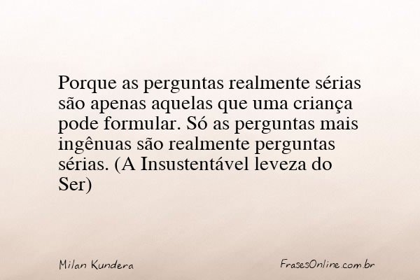 Frase de Milan Kundera