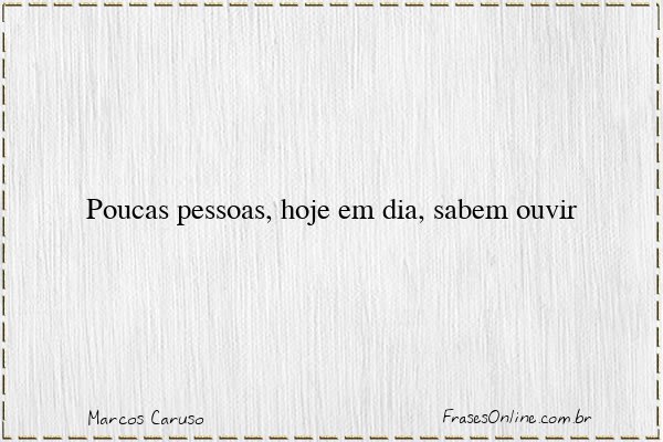 Frase de Marcos Caruso