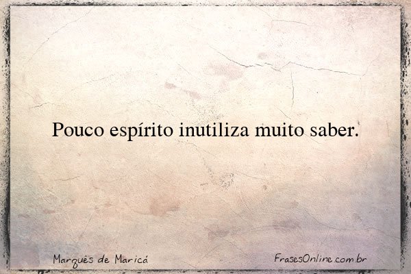 Frase de Marquês de Maricá