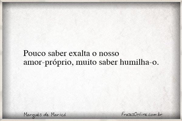 Frase de Marquês de Maricá