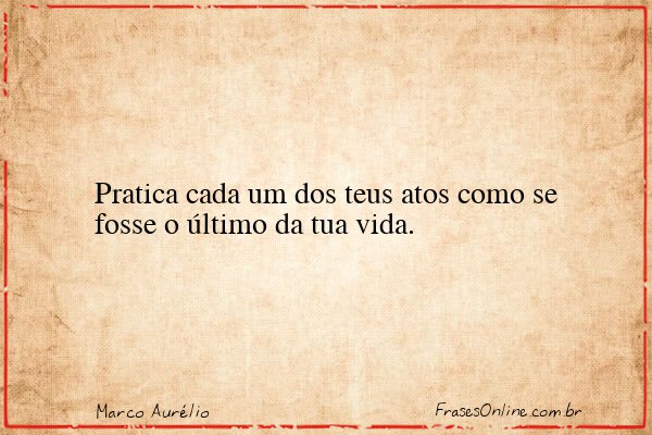 Frase de Marco Aurélio