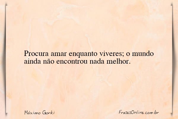 Frase de Máximo Gorki