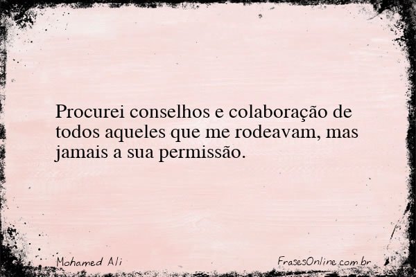 Frase de Mohamed Ali