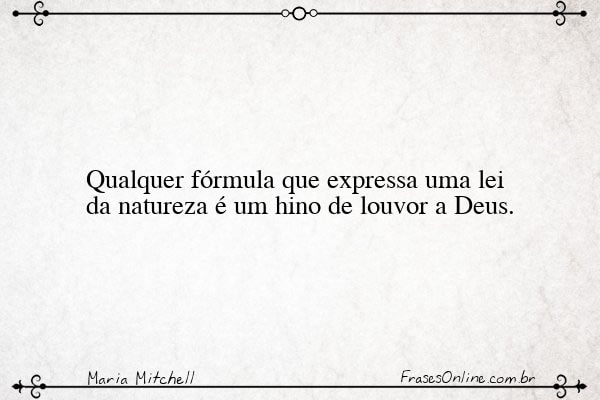 Frase de Maria Mitchell