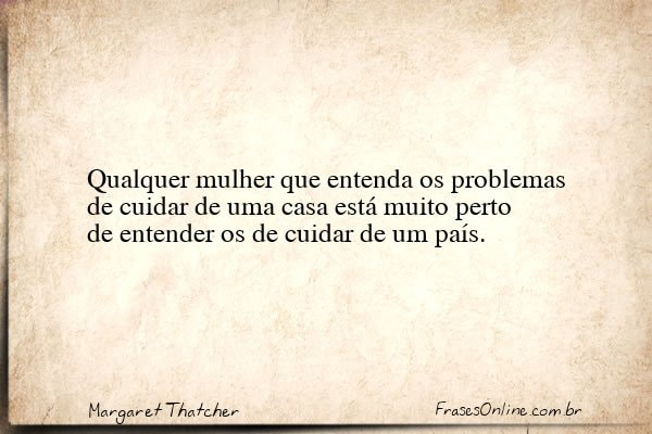 Frase de Margaret Thatcher