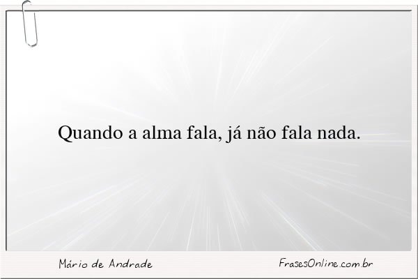 Frase de Mário de Andrade