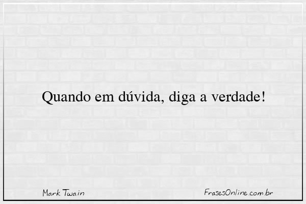 Frase de Mark Twain