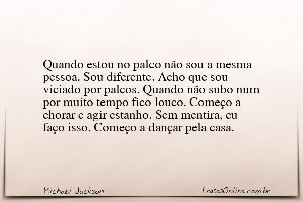 Frase de Michael Jackson