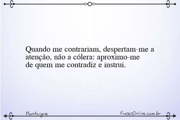 Frase de Montaigne