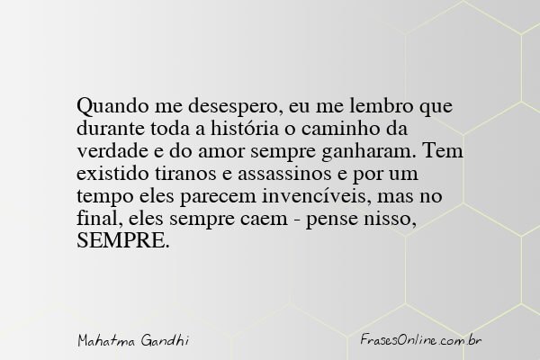 Frase de Mahatma Gandhi