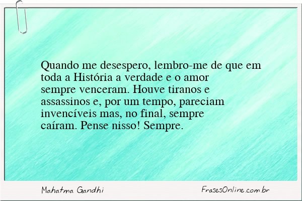 Frase de Mahatma Gandhi