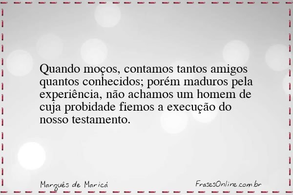 Frase de Marquês de Maricá