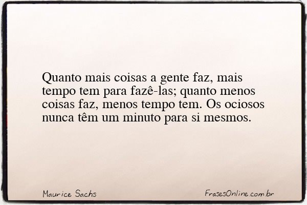 Frase de Maurice Sachs