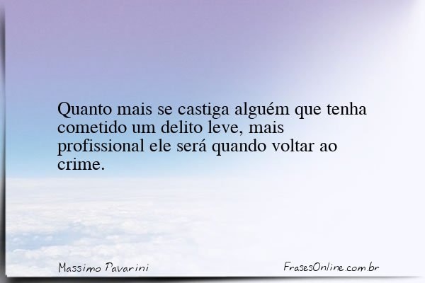 Frase de Massimo Pavarini