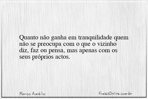 Frase de Marco Aurélio