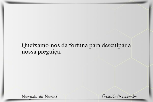Frase de Marquês de Maricá
