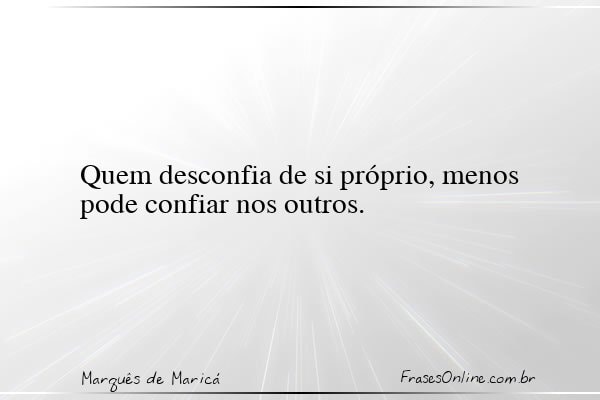 Frase de Marquês de Maricá