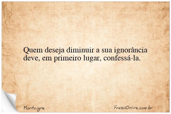 Frase de Montaigne