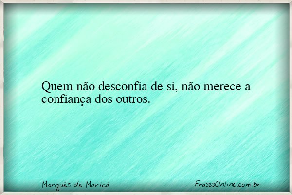 Frase de Marquês de Maricá