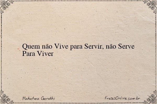 Frase de Mahatma Gandhi
