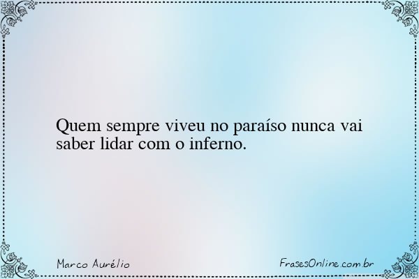 Frase de Marco Aurélio