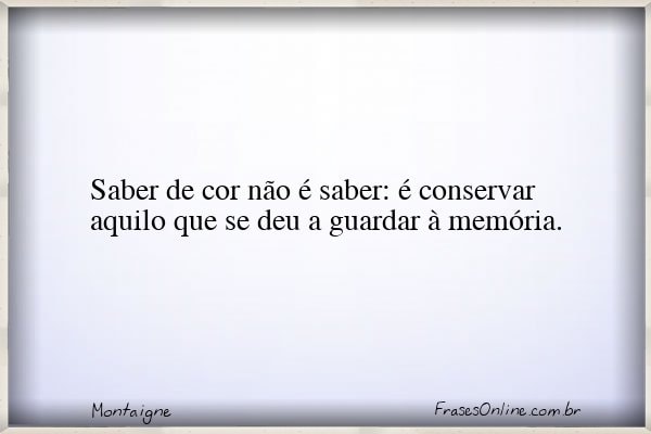 Frase de Montaigne