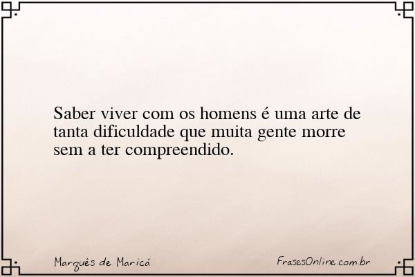 Frase de Marquês de Maricá