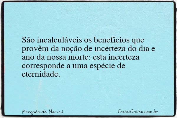 Frase de Marquês de Maricá