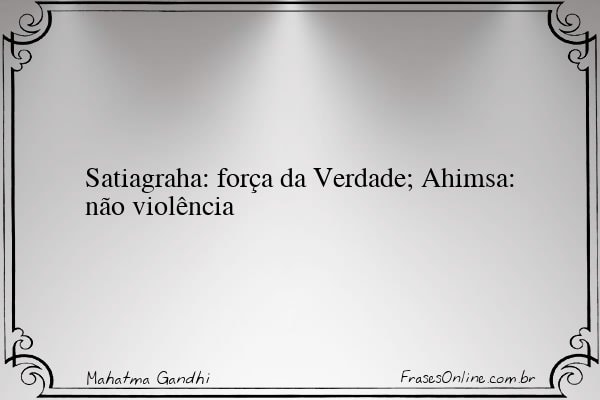Frase de Mahatma Gandhi