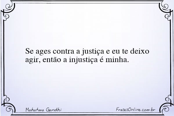 Frase de Mahatma Gandhi