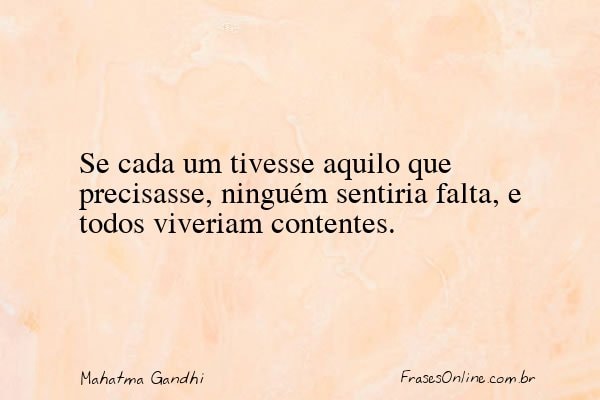 Frase de Mahatma Gandhi