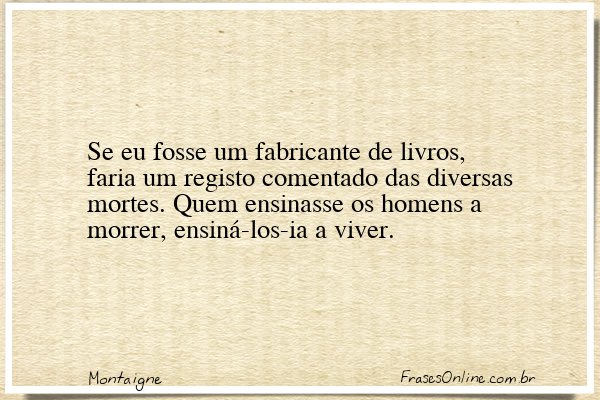 Frase de Montaigne