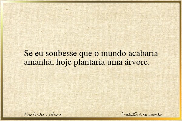 Frase de Martinho Lutero