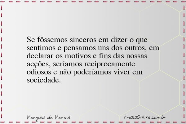 Frase de Marquês de Maricá