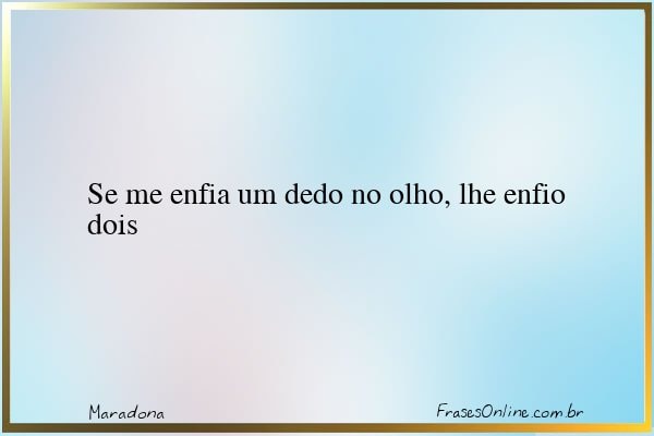 Frase de Maradona