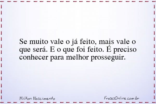 Frase de Milton Nascimento