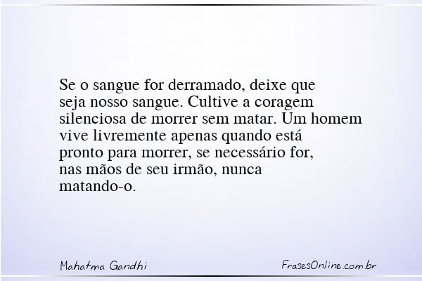 Frase de Mahatma Gandhi