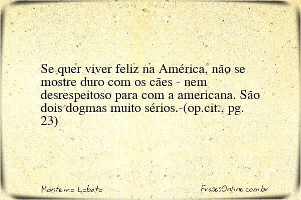 Frase de Monteiro Lobato