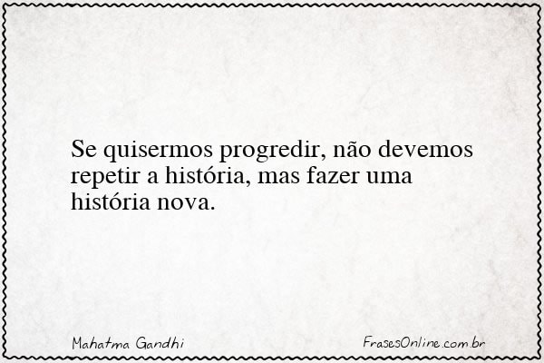 Frase de Mahatma Gandhi