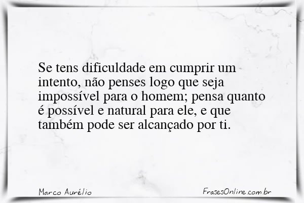 Frase de Marco Aurélio