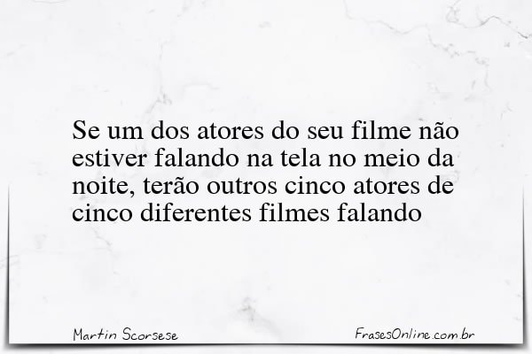 Frase de Martin Scorsese